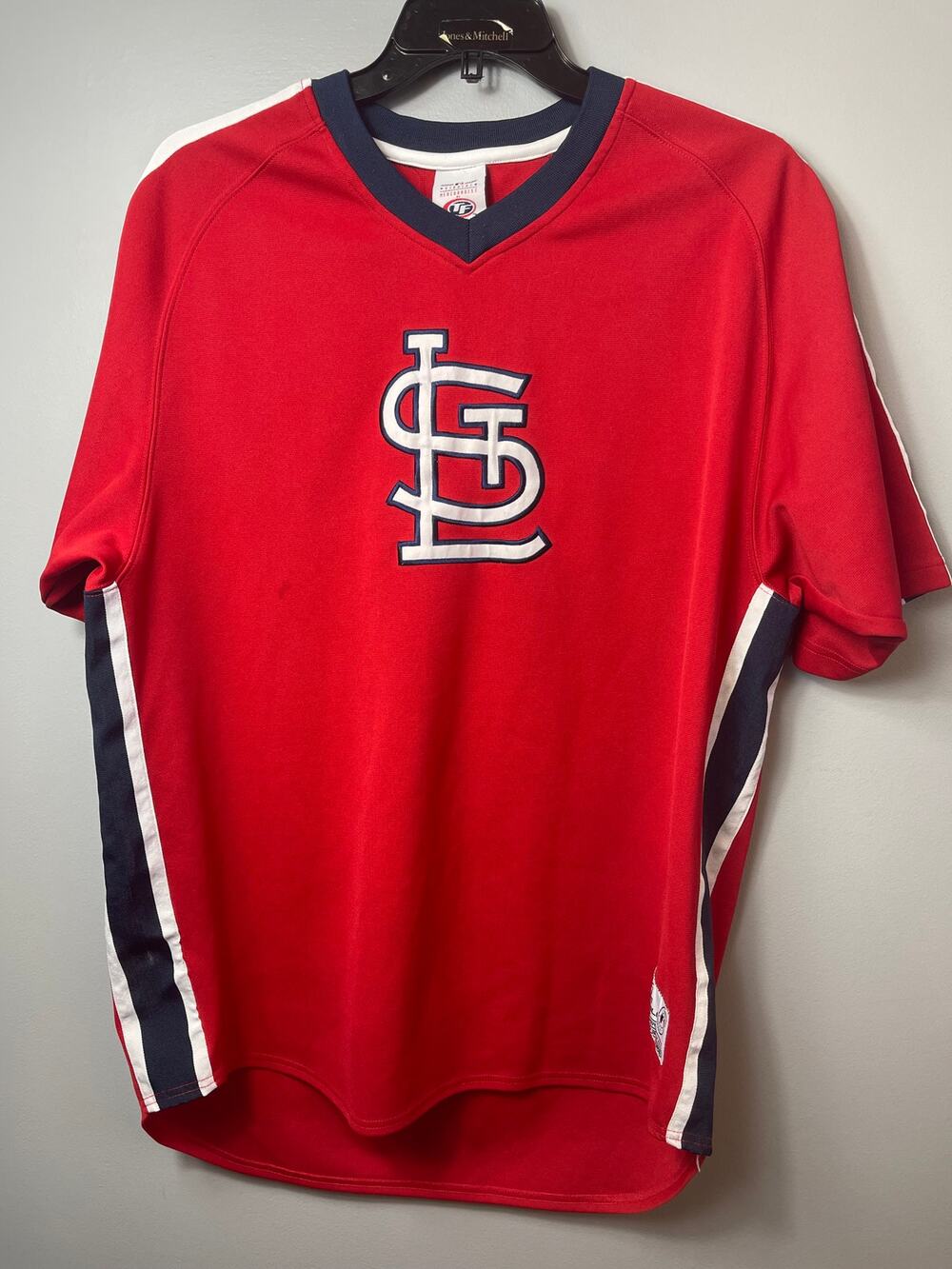 VTG MLB True Fan St Louis Cardinals Short Sleeve Embroidered Jersey Mens XL